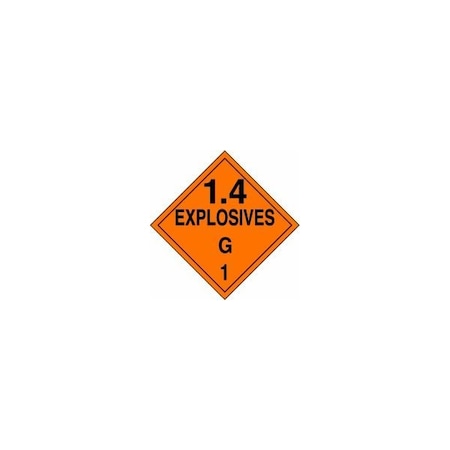Accuform DOT PLACARD HAZARD CLASS 1 MPL132FV1 MPL132FV1